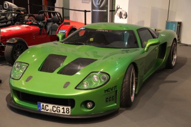 Sportscar shown at the Essen Motor Show clipart