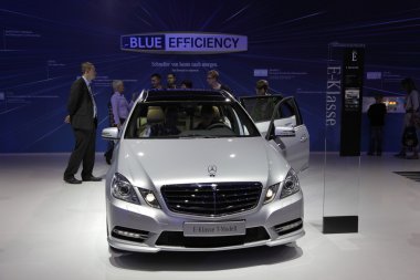 Mercedes Benz New E Class Blue Efficiency clipart