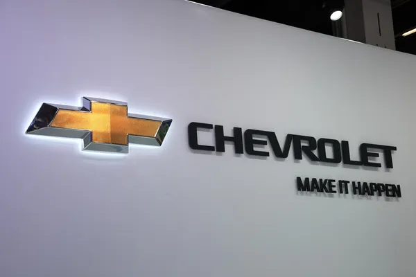 Chevrolet logotipo da empresa — Fotografia de Stock