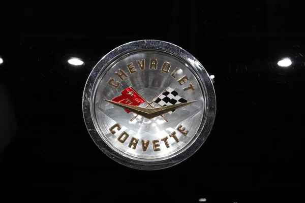 stock image The old Chevrolet Corvette Logo