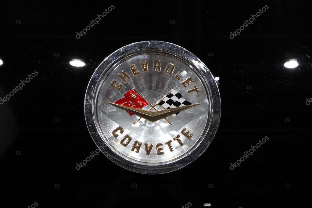 FRANKFURT - SEPT 24: The old Chevrolet Corvette Logo at the 64th IAA (Internationale Automobil Ausstellung) on September 24, 2011 in Frankfurt, Germany