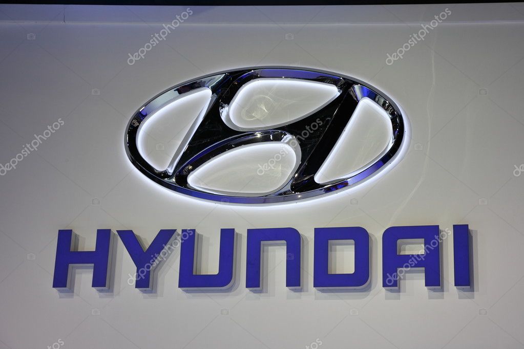 FRANKFURT - SEPT 24: The Hyundai Company Logo at the 64th IAA (Internationale Automobil Ausstellung) on September 24, 2011 in Frankfurt, Germany