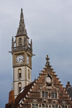 Clock tower in Gent, Belgium clipart