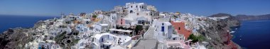 Yunanistan santorini panorama