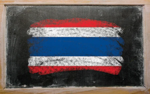 Bandera de Tailandia en pizarra pintada con tiza —  Fotos de Stock