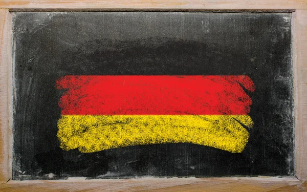 Vlag van Duitsland op blackboard geschilderd met krijt — Stockfoto