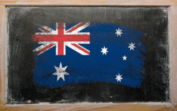 Bandiera dell'Australia sulla lavagna dipinta con gesso — Foto Stock