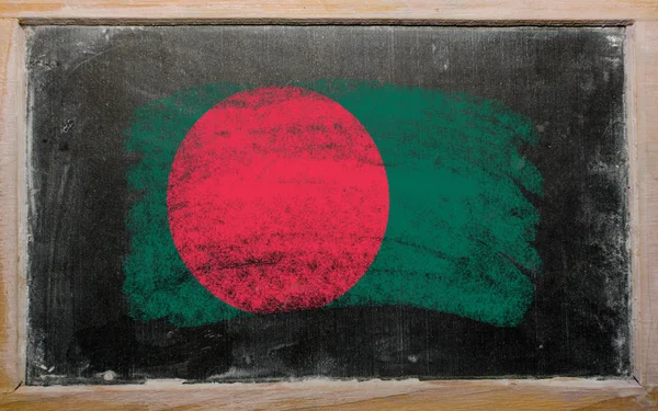 Flag of Bangladesh on blackboard painted with chalk — Stock Photo, Image