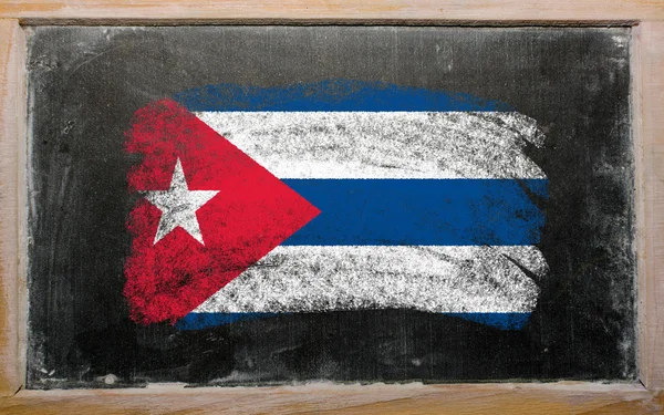 Σημαία της Κούβας στο blackboard ζωγραφισμένα με κιμωλία — Φωτογραφία Αρχείου