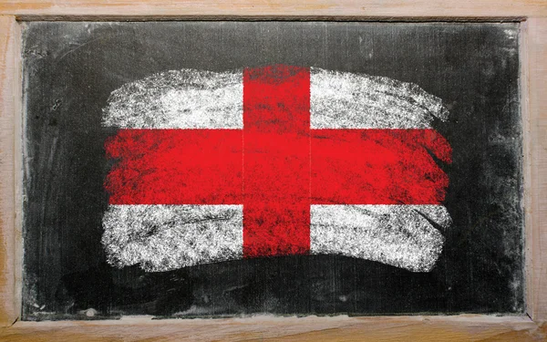 Flag of england on blackboard painted with chalk — Stock Photo, Image