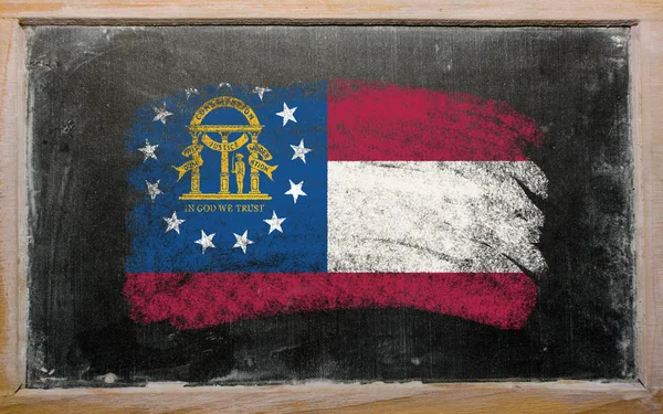 Σημαία της γεωργίας στο blackboard ζωγραφισμένα με κιμωλία — Φωτογραφία Αρχείου