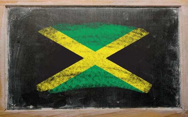 Drapeau de la Jamaïque sur tableau noir peint à la craie — Photo
