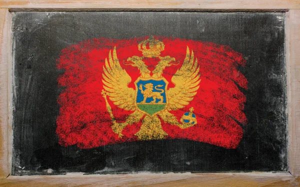 Flag of on blackboard painted with chalk — Stock Photo, Image
