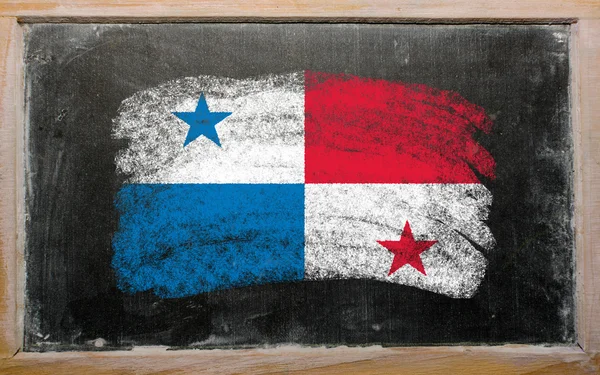 Vlajka Panamy na tabule s křídou — Stock fotografie