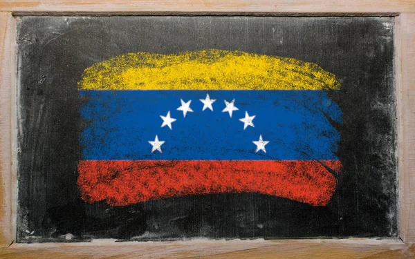 Bandera de venezuela en pizarra pintada con tiza —  Fotos de Stock