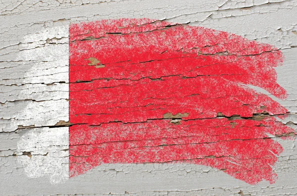 Flag of bahrain on grunge wooden texture painted with chalk — Zdjęcie stockowe