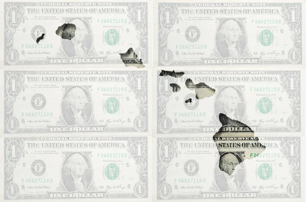 Obrys mapy hawai s transparentní americké dolarové bankovky — Stock fotografie