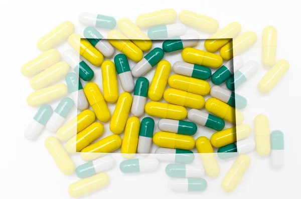 Delinear Colorado mapa de com pílulas transparentes em segundo plano — Fotografia de Stock
