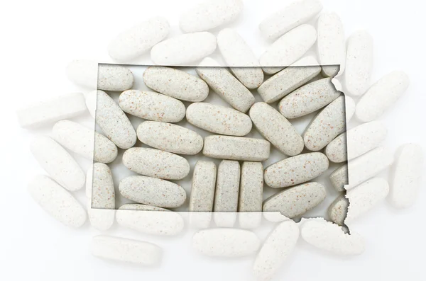 Plan d'ensemble de dakota du sud avec des pilules transparentes dans le backgr — Photo