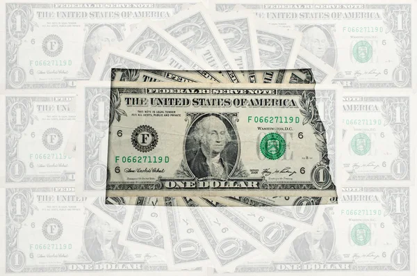 Kaart van Noord-dakota met transparante Amerikaanse dollar een verbod overzicht — Stockfoto
