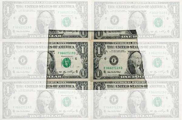 概述与透明的美国美元的北达科他州地图禁令 — 图库照片