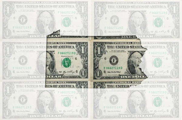 Umrisskarte von Pennsylvania mit transparentem amerikanischen Dollarverbot — Stockfoto