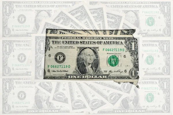 Konturkarta över south dakota med transparent amerikanska dollar förbud — Stockfoto