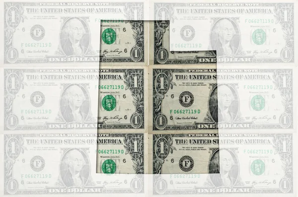 Obrys mapy Utah s transparentní americké dolarové bankovky i — Stock fotografie