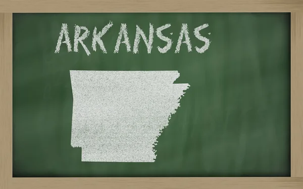 Περίγραμμα του Αρκάνσας στο blackboard — Φωτογραφία Αρχείου
