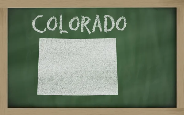 Overzicht-kaart van colorado op blackboard — Stockfoto