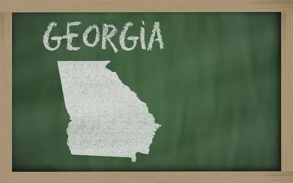 Mapa przeglądowa Gruzji na tablicy — Zdjęcie stockowe