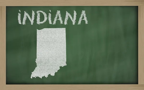 Anahat yazı tahtası üzerinde Indiana Haritası — Stok fotoğraf