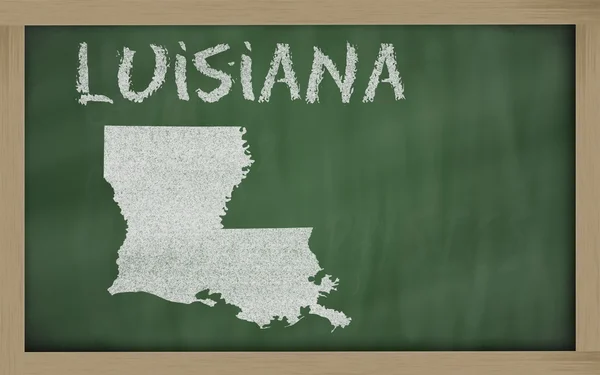 Luisiana 黑板上的大纲地图 — 图库照片