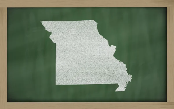 黑板上的密苏里州大纲地图 — 图库照片
