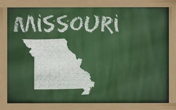 Mapa del contorno de la pizarra de Missouri — Foto de Stock