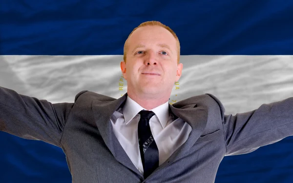 Happy businessman because of profitable investment in nicaragua — Stock Photo, Image