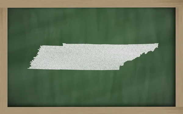 Outline map of tennessee on blackboard — Stock Photo, Image