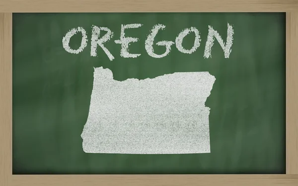 Oregon anahat haritada yazı tahtası — Stok fotoğraf
