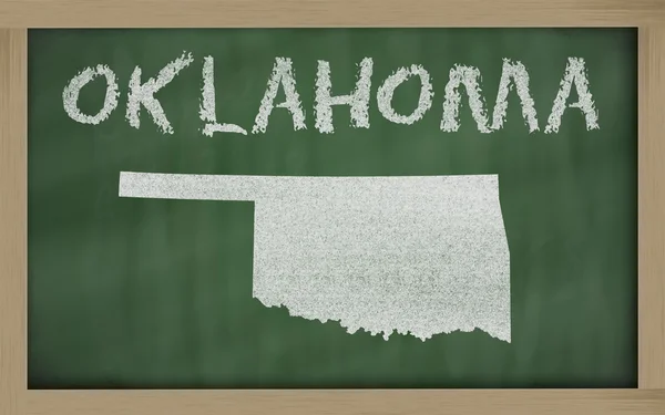 Mapa del contorno de la pizarra de Oklahoma — Foto de Stock