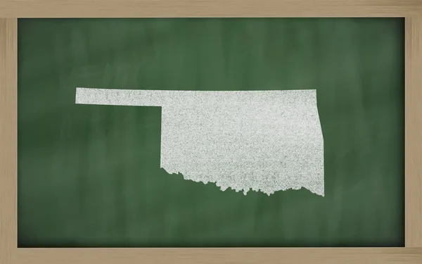 Carte sommaire de l'Oklahoma sur le tableau noir — Photo