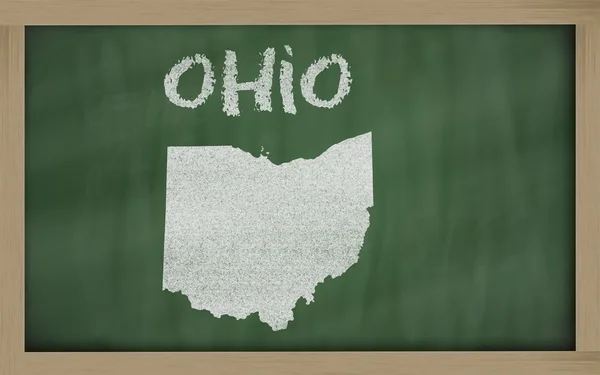 Schéma carte de l'ohio sur le tableau noir — Photo