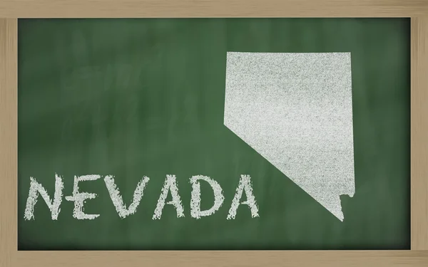 Umrisskarte von Nevada auf Tafel — Stockfoto