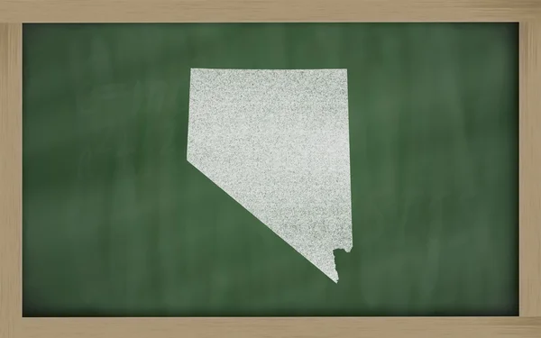 Umrisskarte von Nevada auf Tafel — Stockfoto
