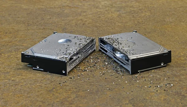 Split hard disk — Stock Photo, Image