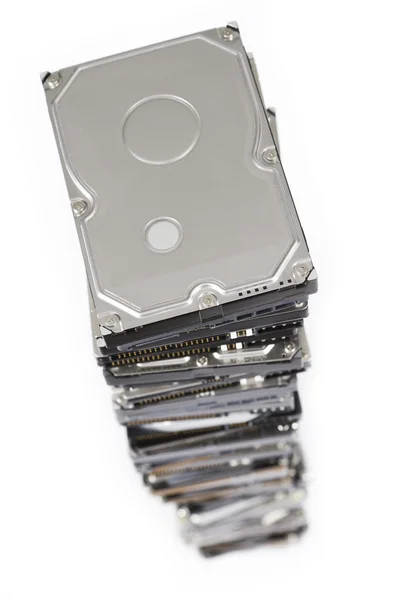 Stack of hard drives — Stock Photo, Image