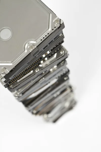 Stock image Stack of hard drives with copy space