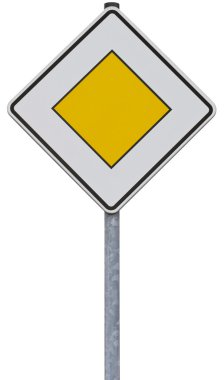 Trafik işareti: yol hakkı (ile kırpma yolu)