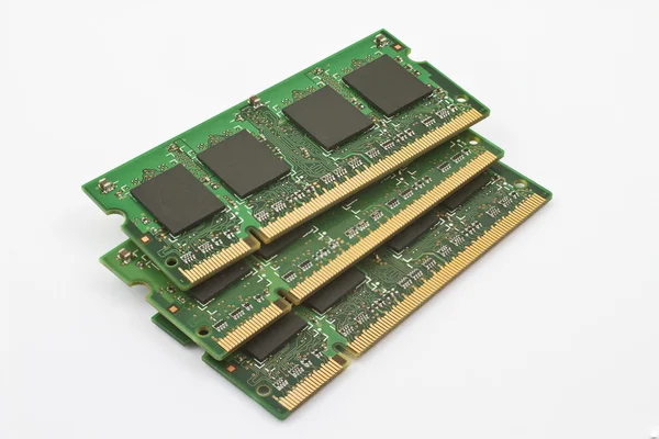 Three stacked memory modules — Stock Photo, Image