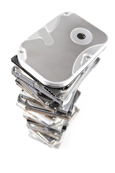 Stack of hard drive with copy space — Stock Photo, Image