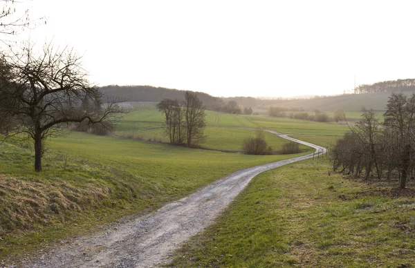 Landschap met trail in Zuid-Duitsland — Stockfoto